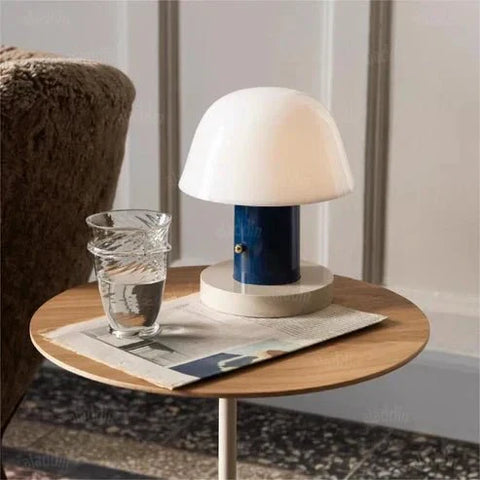 Touch-Dimmable Mushroom Table Lamp for Bedside and Ambient Lighting