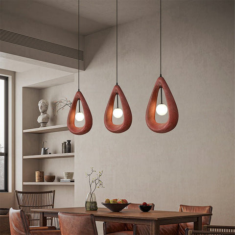 Textured Teardrop Pendant Light for Dining and Kitchen Island Lighting