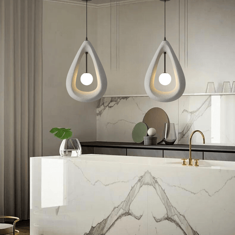 Textured Teardrop Pendant Light for Dining and Kitchen Island Lighting
