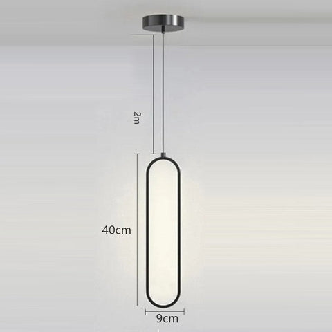 Minimalist Aluminum LED Pendant Light for Kitchen Islands and Bedsides