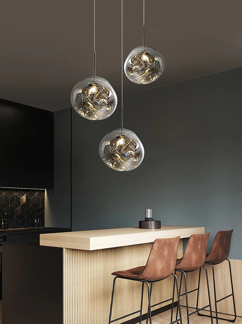 Modern LED Pendant Light with Height-Adjustable Suspension