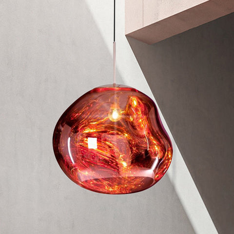 Glass Dome Ceiling Light for Dining and Living Spaces