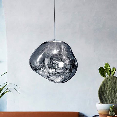 Glass Dome Ceiling Light for Dining and Living Spaces
