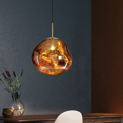 Glass Dome Ceiling Light for Dining and Living Spaces