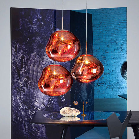 Glass Dome Ceiling Light for Dining and Living Spaces