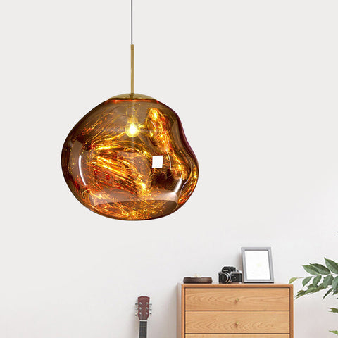 Glass Dome Ceiling Light for Dining and Living Spaces