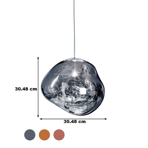 Glass Dome Ceiling Light for Dining and Living Spaces