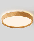 Wood-Effect LED Flush Mount Ceiling Light with Remote Option — product view