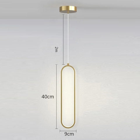 Minimalist Aluminum LED Pendant Light for Kitchen Islands and Bedsides