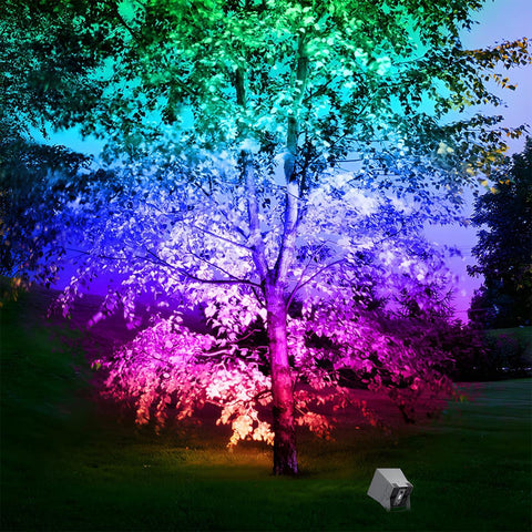 Waterproof RGB LED Tree Spotlight for Outdoor Landscape Lighting