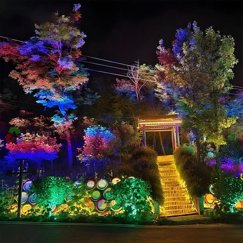 Waterproof RGB LED Landscape Spotlight for Trees and Home Facades