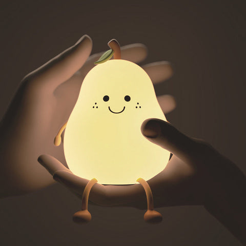 Pear-Shaped Rechargeable Night Light for Children's Bedtime Comfort