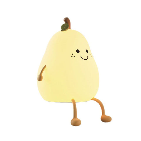 Pear-Shaped Rechargeable Night Light for Children's Bedtime Comfort