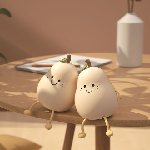 Pear-Shaped Rechargeable Night Light for Children's Bedtime Comfort