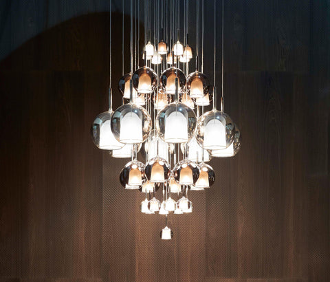 Round Glass Globe Pendant Light for Kitchen Islands and Dining Rooms