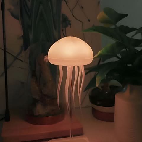 Jellyfish-Inspired LED Table Lamp with Warm Ambient Lighting for Bedroom and Living Room Decor