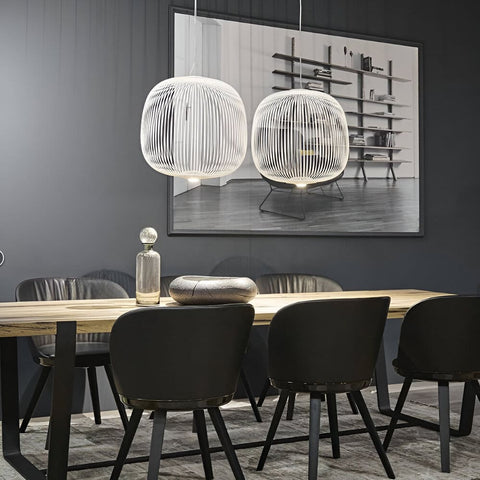 Airy Metal Cage Pendant Light for Modern Dining and Living Rooms