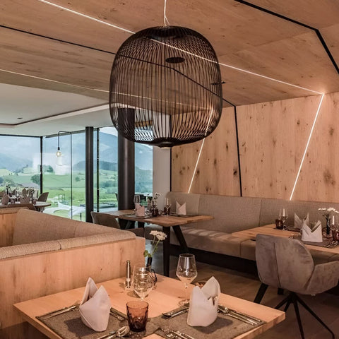 Airy Metal Cage Pendant Light for Modern Dining and Living Rooms