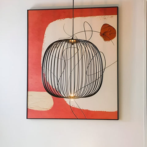 Airy Metal Cage Pendant Light for Modern Dining and Living Rooms