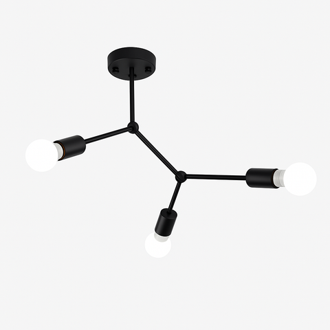 Branch Ceiling Light with Multiple Bulb Holders for Room Lighting