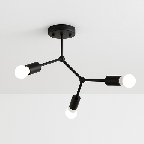 Branch Ceiling Light with Multiple Bulb Holders for Room Lighting
