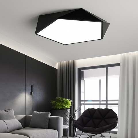 Geometric LED Ceiling Light for Bedroom and Dining Room Lighting