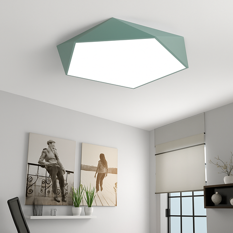 Geometric LED Ceiling Light for Bedroom and Dining Room Lighting