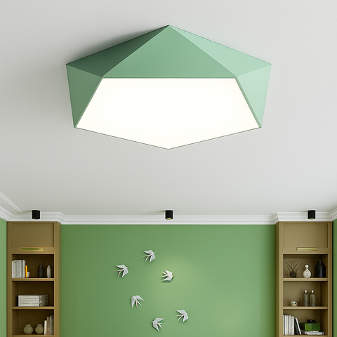 Geometric LED Ceiling Light for Bedroom and Dining Room Lighting