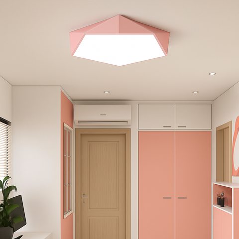 Geometric LED Ceiling Light for Bedroom and Dining Room Lighting