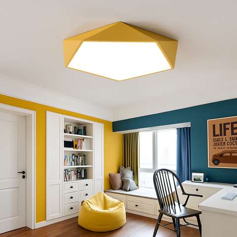 Geometric LED Ceiling Light for Bedroom and Dining Room Lighting