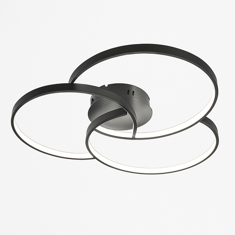 Three-Ring LED Ceiling Light for Modern Living Room Lighting for Home
