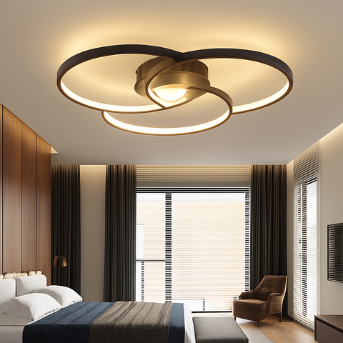 Three-Ring LED Ceiling Light for Modern Living Room Lighting for Home