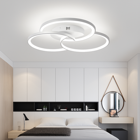 Three-Ring LED Ceiling Light for Modern Living Room Lighting for Home