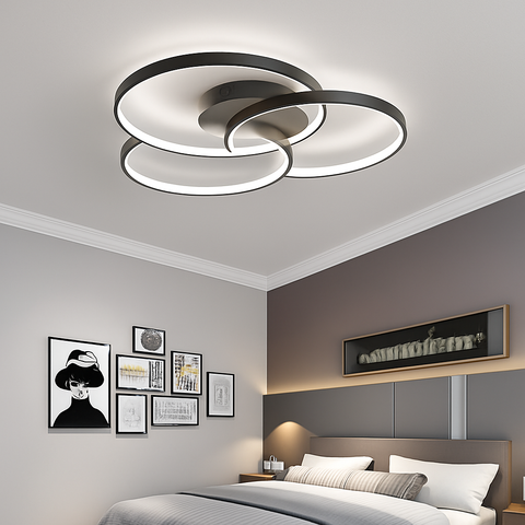 Three-Ring LED Ceiling Light for Modern Living Room Lighting for Home