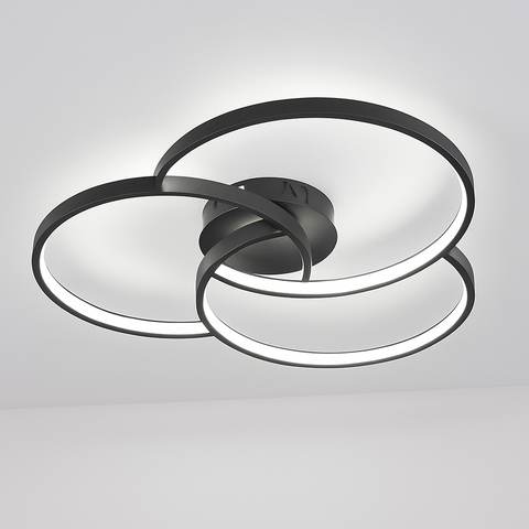 Three-Ring LED Ceiling Light for Modern Living Room Lighting for Home