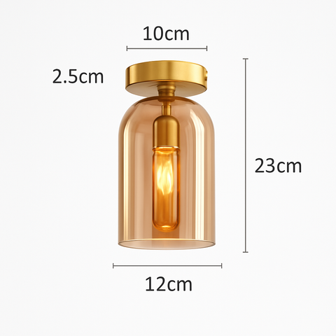 Modern Glass Ceiling Light for Bedroom and Dining Room Lighting
