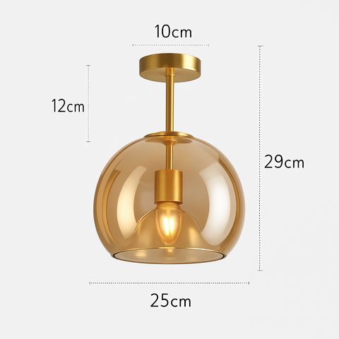 Modern Glass Ceiling Light for Bedroom and Dining Room Lighting