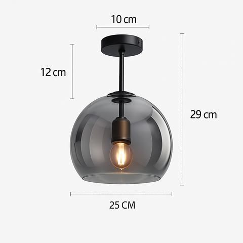 Modern Glass Ceiling Light for Bedroom and Dining Room Lighting