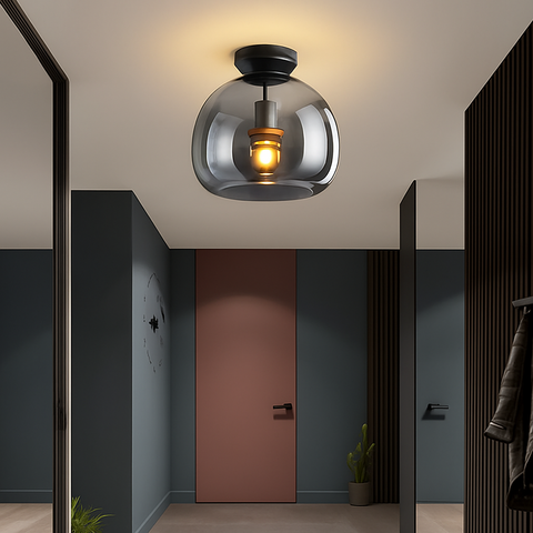 Modern Glass Ceiling Light for Bedroom and Dining Room Lighting