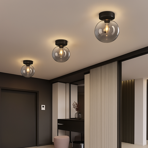 Modern Glass Ceiling Light for Bedroom and Dining Room Lighting