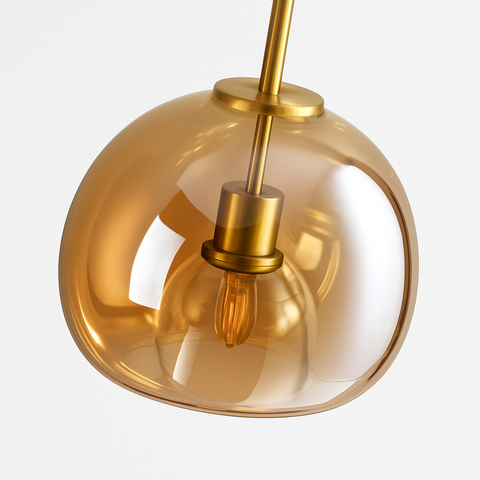 Modern Glass Ceiling Light for Bedroom and Dining Room Lighting