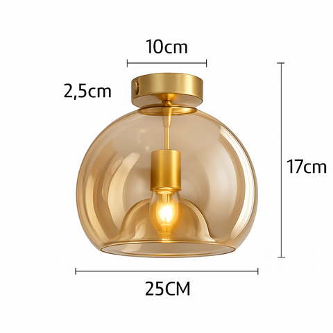 Modern Glass Ceiling Light for Bedroom and Dining Room Lighting