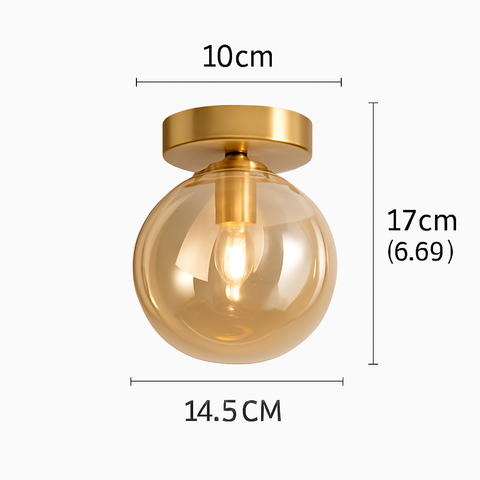 Modern Glass Ceiling Light for Bedroom and Dining Room Lighting