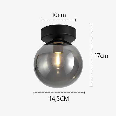 Modern Glass Ceiling Light for Bedroom and Dining Room Lighting