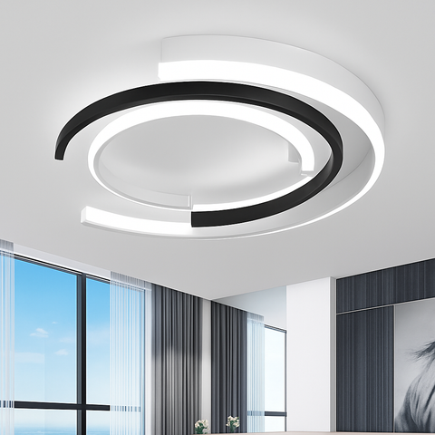 Interlocking Ring LED Ceiling Light for Modern Room Illumination