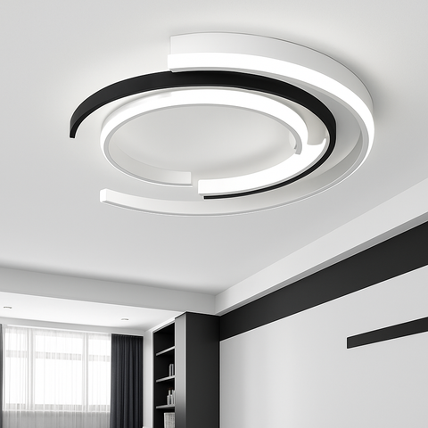 Interlocking Ring LED Ceiling Light for Modern Room Illumination