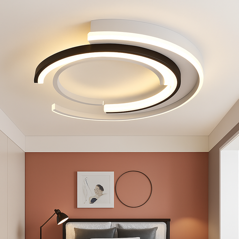 Interlocking Ring LED Ceiling Light for Modern Room Illumination