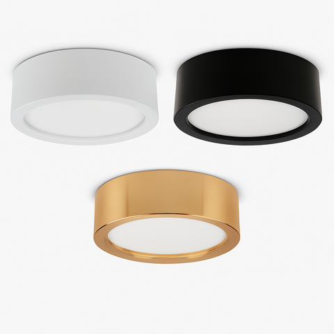 Ultra-Thin Surface-Mount LED Downlight for Low Ceiling Lighting