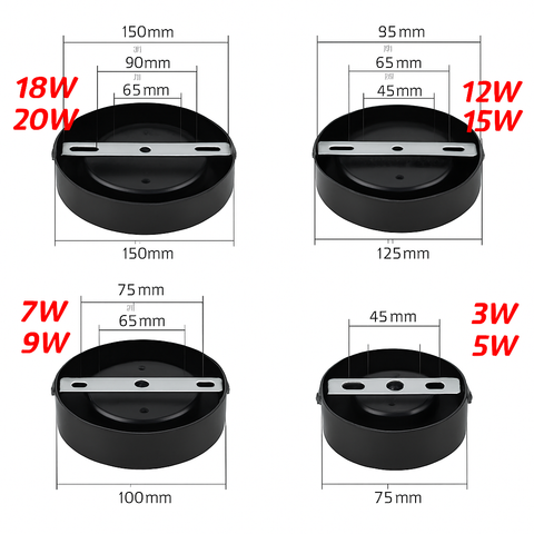 Ultra-Thin Surface-Mount LED Downlight for Low Ceiling Lighting