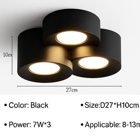 Cylinder LED Ceiling Spotlight for Kitchen and Hallway Lighting
